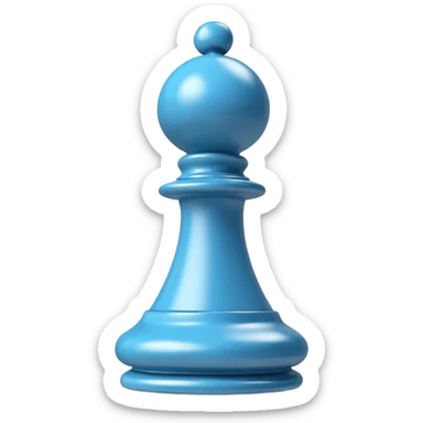
chess pawn piece object, 3D cartoon, glossy material, soft shadow, mobile game icon style, centered, clean background, no text, no watermark
 sticker