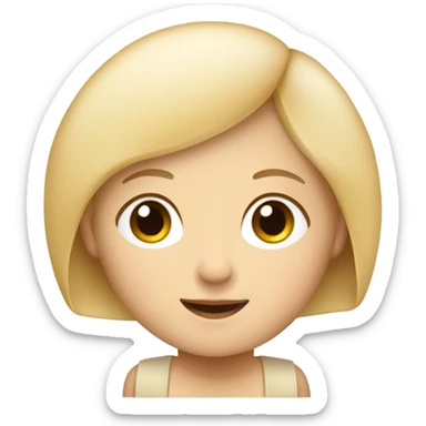 a blond girl with a body made of piadina sticker