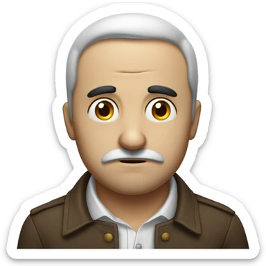 sad Turkish man celebrating his birthday with a sad face sticker