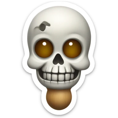 Skull baby rattle sticker