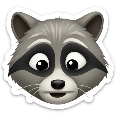 Raccoon with tearing eyes sticker