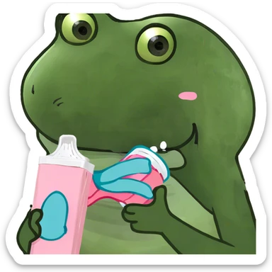 Pale pink toothpaste tube sticker