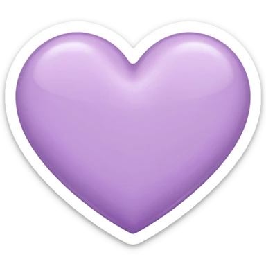 Lilac heart sticker