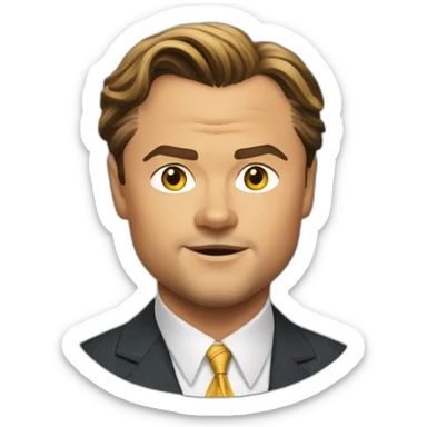 Wolf of wall street leonardo DiCaprio sticker