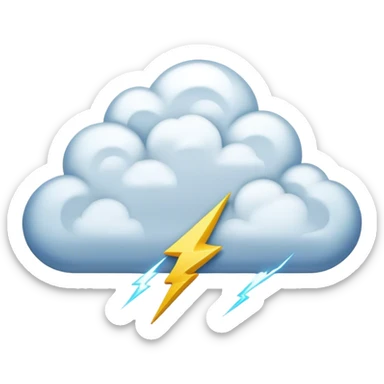 Lightening clouds sticker