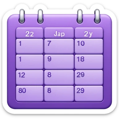 purple weekly calender sticker