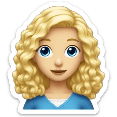 Fille blonde yeux bleus tenant de la bière sticker