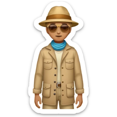 person living in dessert sticker