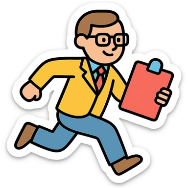 teacher sprinting sticker