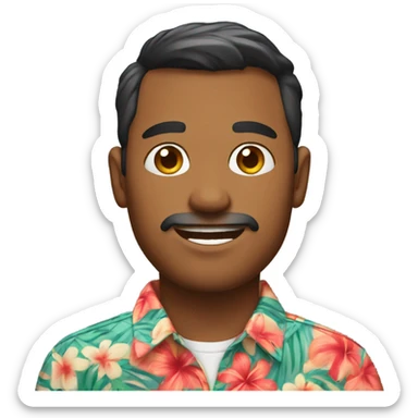 Husband in Hawaiian shirt sticker