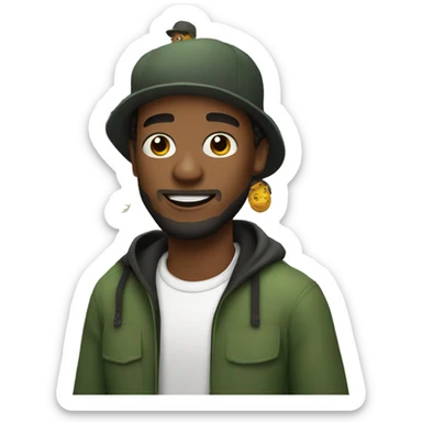 jamaican guy with rastacap sticker