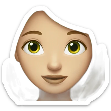 blond girl green eyes bikini sticker