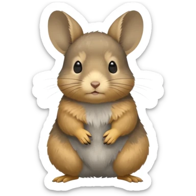 American pika animal with gray-brown fur and no tail sticker