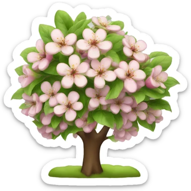 A blooming apple tree sticker