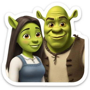 Shrek & donkey  sticker
