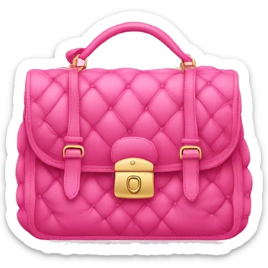 A pink luxurious bag sticker