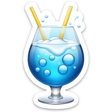Alcohol beverage, blue buzz ball sticker