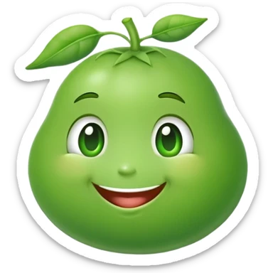 cute smiling green pea sticker