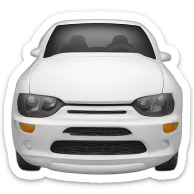 Logo coche blanche dans rond noir sticker