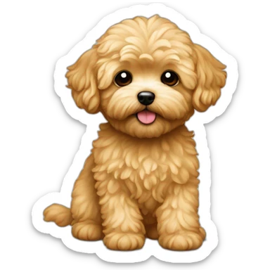 golden maltipoo as artist sticker