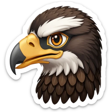 Eagle head emoji,use black theme, I dun want the white part  sticker
