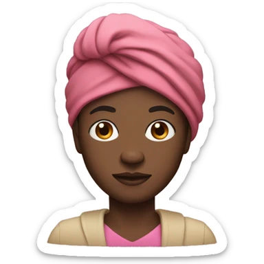memoji style of a black person with a turban  sticker