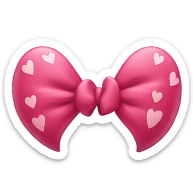 Hearts with bows  sticker