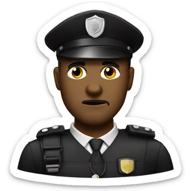 brutal security guard man sticker