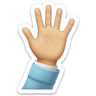 hand waving goodbye sticker