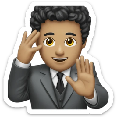 Roman salute whit hugo boss suit sticker