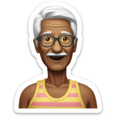 80 year old pool party sticker