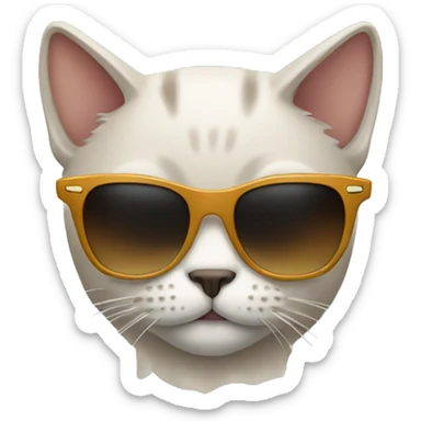 Cat with sunglasses sticker