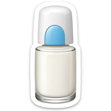 white nail polish bottle sticker