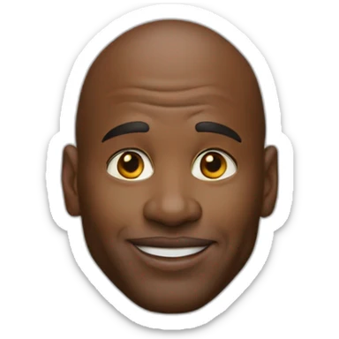 michael jordan head red shir sticker