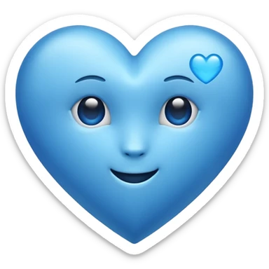 Aesthetic blue emoji cute sticker
