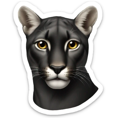 Black puma sticker