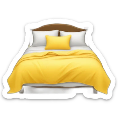 Cozy bed yellow blanket sticker