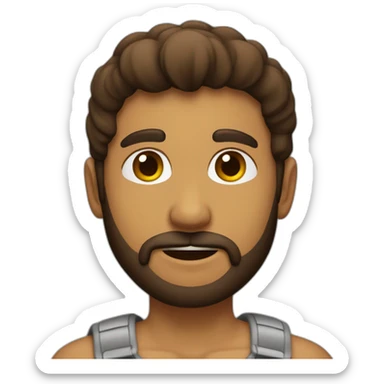 garcon brun un peau matte avec barbe qui fait le signe italien sticker