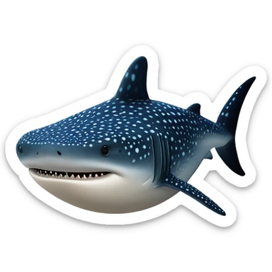 Whale shark mushroom sticker