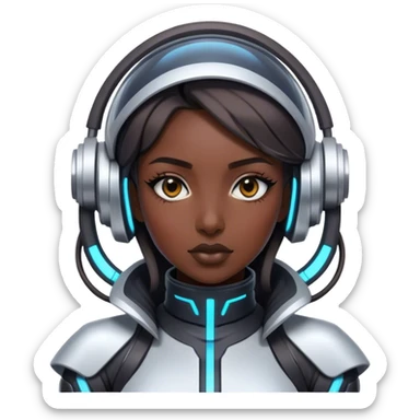 Techno girl sticker
