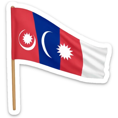 Mix flag India and Nepal sticker