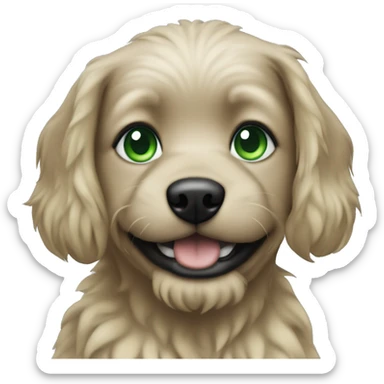 Dog with green Hair end blue eyse sticker