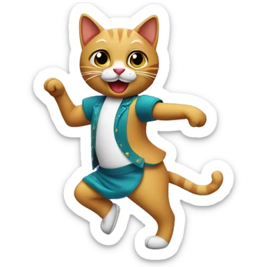 Cat dancing salsa  sticker