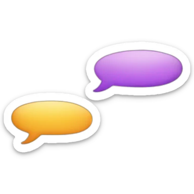 three speech bubbles that are directed in the came direction sticker
