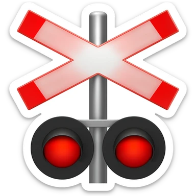 Railway Crossing Sign sticker