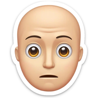 Man with giant head and little body sticker