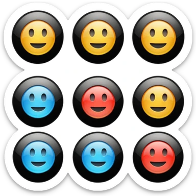 Play buttons black sticker