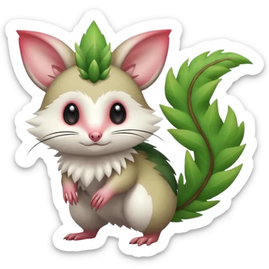 Virizion-Aurora-Possum-Furret-Trico-Amaura-Shaymin-hybrid-creature (full body) sticker