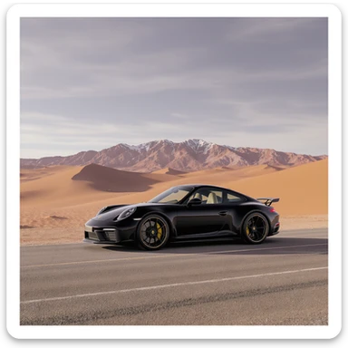 A modern desert mountain, wallpaper, modern, porsche 911 sticker