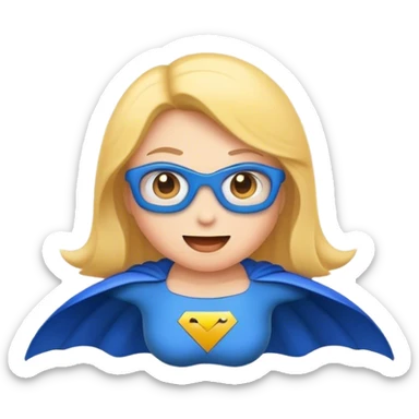 Fait moi un emoji super nana bleu un peu comme ceux de New Jeans sticker